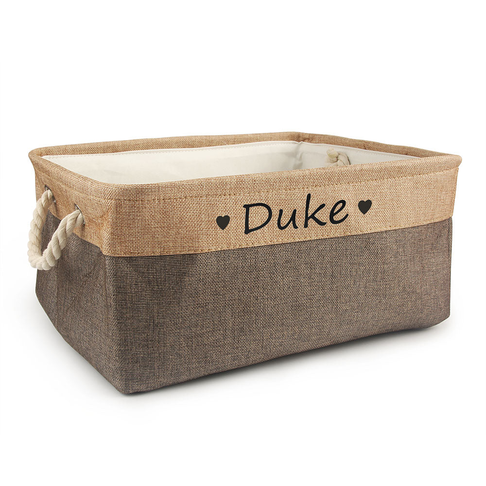 Personalized Dog Toy Basket Free Print Pet Storage Box Cat DIY Custom