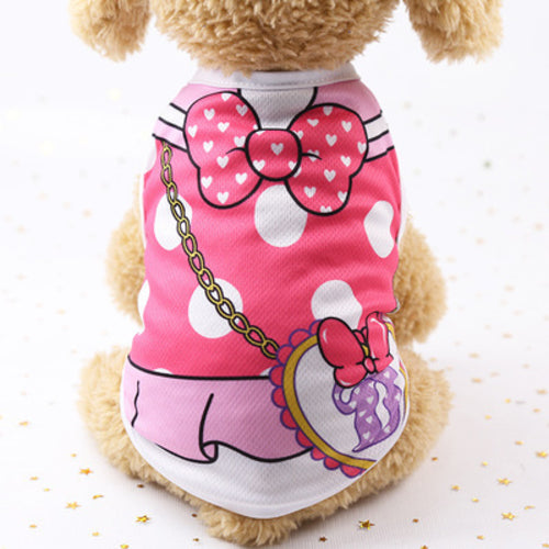 Pet Spring and Summer Vest Fake Suspender Vest Teddy Bear Dog Clothes