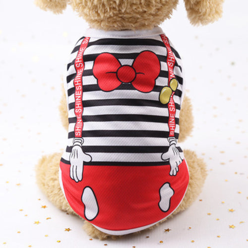 Pet Spring and Summer Vest Fake Suspender Vest Teddy Bear Dog Clothes