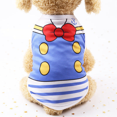 Pet Spring and Summer Vest Fake Suspender Vest Teddy Bear Dog Clothes