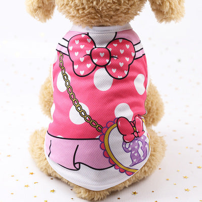 Pet Spring and Summer Vest Fake Suspender Vest Teddy Bear Dog Clothes