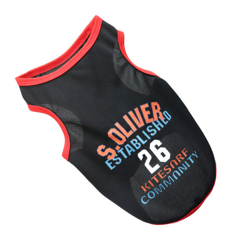 Summer Dog Clothes Breathable Basketball Jersey Puppy Cats Vest