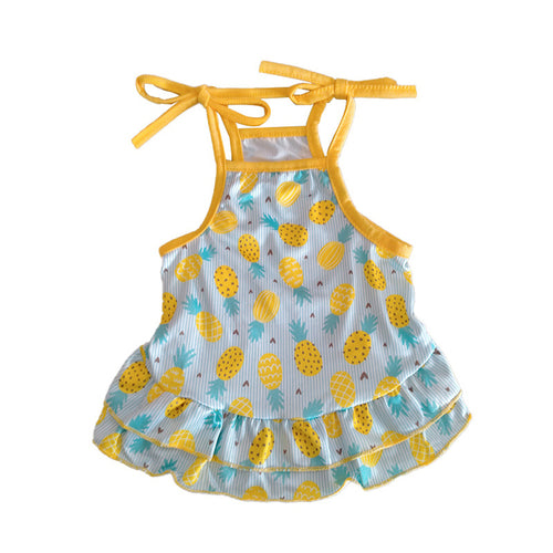 Summer Dog Clothes Cute Floral Sling Dress Thin Skirt Sunscreen For